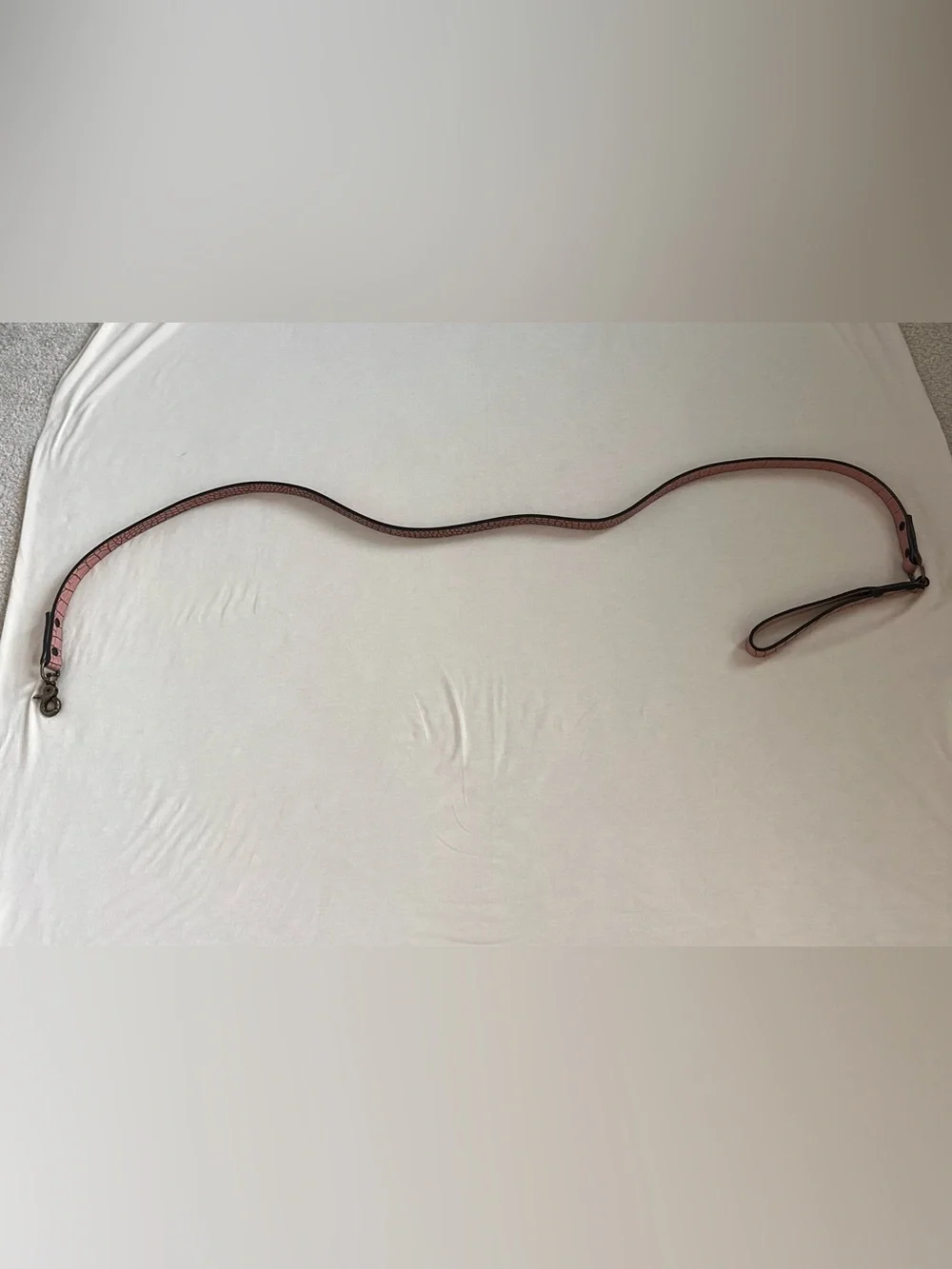 Freebird by Steven Pink Croc-Embossed Leather Dog Leash